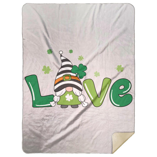 clover love gnome MSHL Premium Sherpa Blanket 60x80