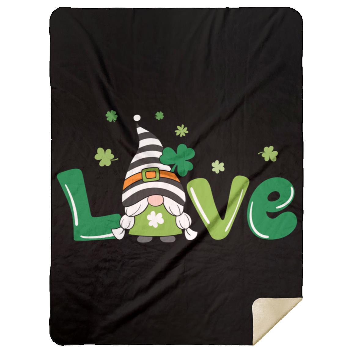 clover love gnome MSHL Premium Sherpa Blanket 60x80