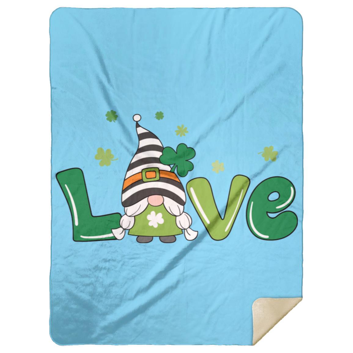 clover love gnome MSHL Premium Sherpa Blanket 60x80