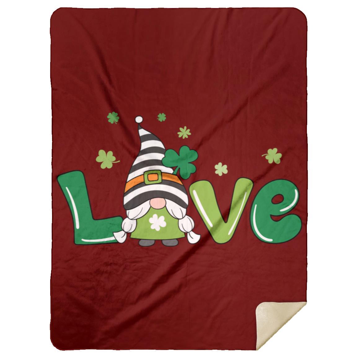 clover love gnome MSHL Premium Sherpa Blanket 60x80