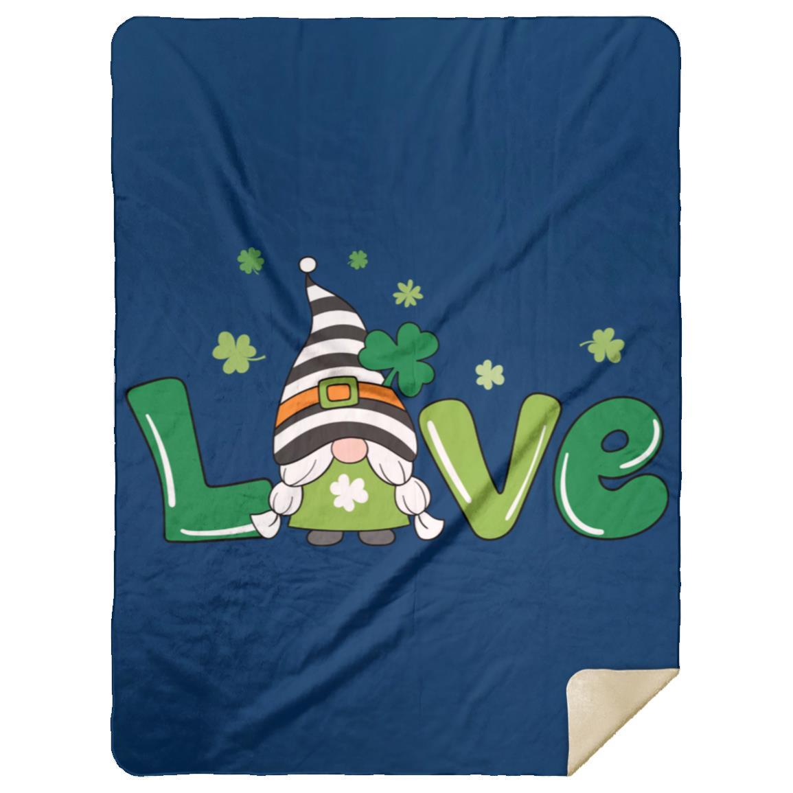 clover love gnome MSHL Premium Sherpa Blanket 60x80