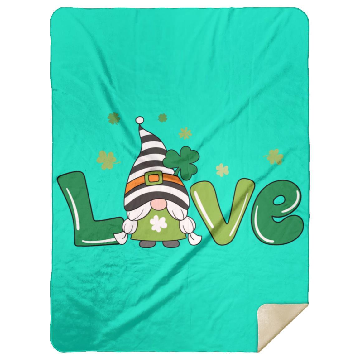 clover love gnome MSHL Premium Sherpa Blanket 60x80