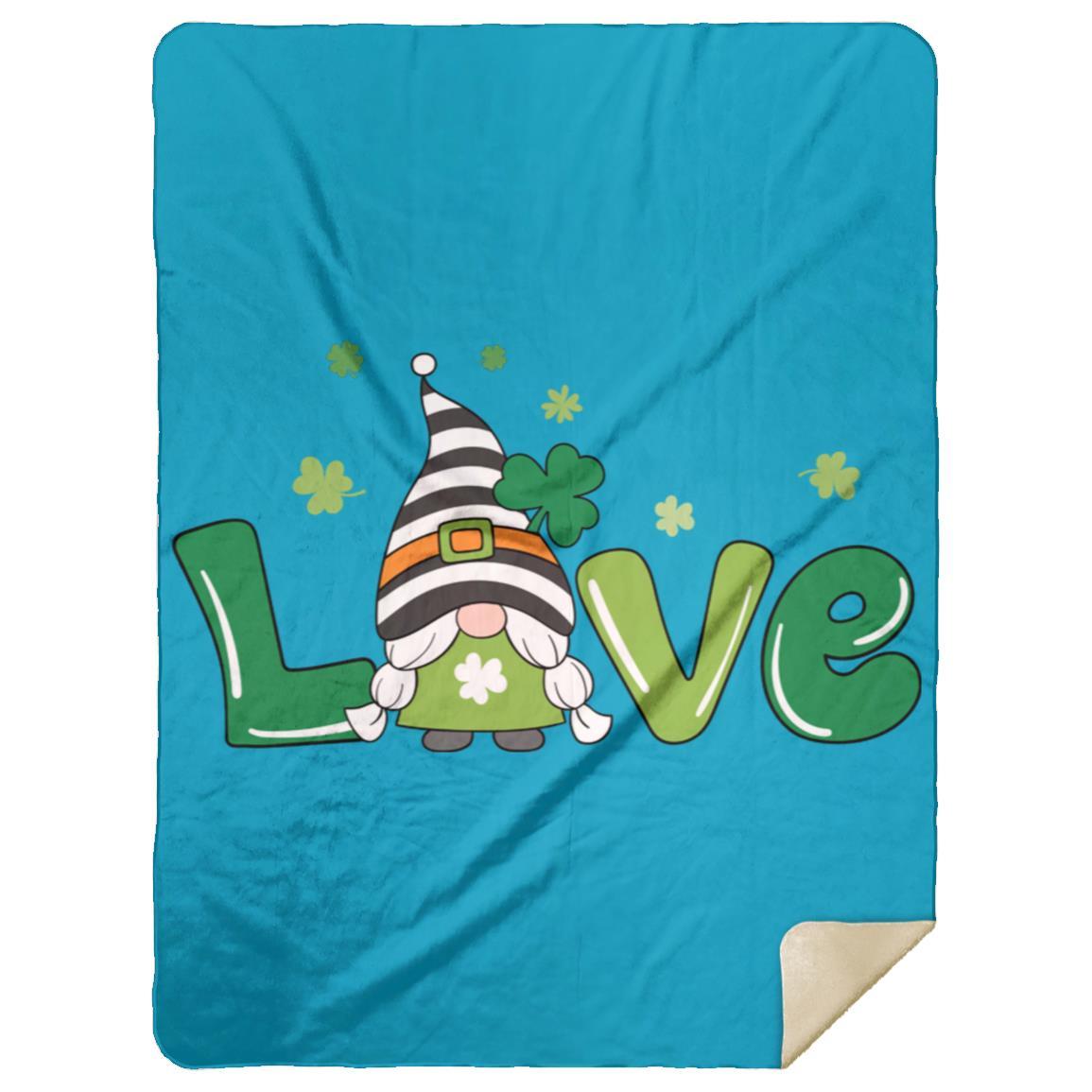 clover love gnome MSHL Premium Sherpa Blanket 60x80