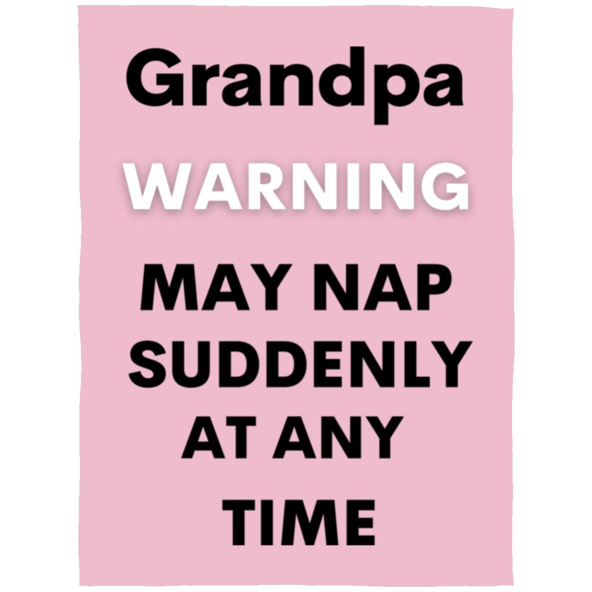 Grandpa naps black FLL Arctic Fleece Blanket 60x80