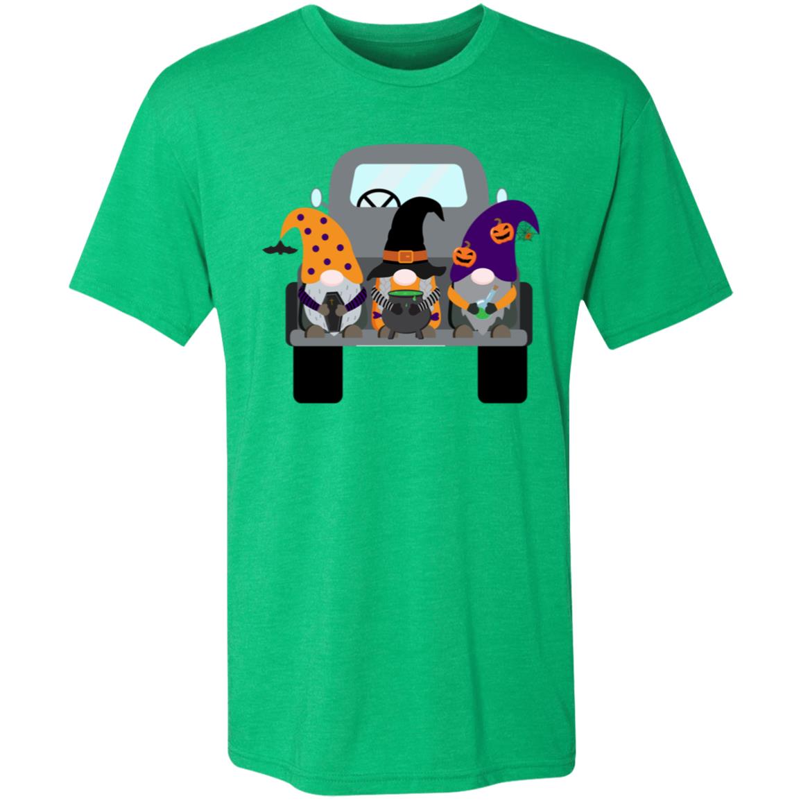 Halloween Gnomes in a Truck NL6010 Men's Triblend T-Shirt