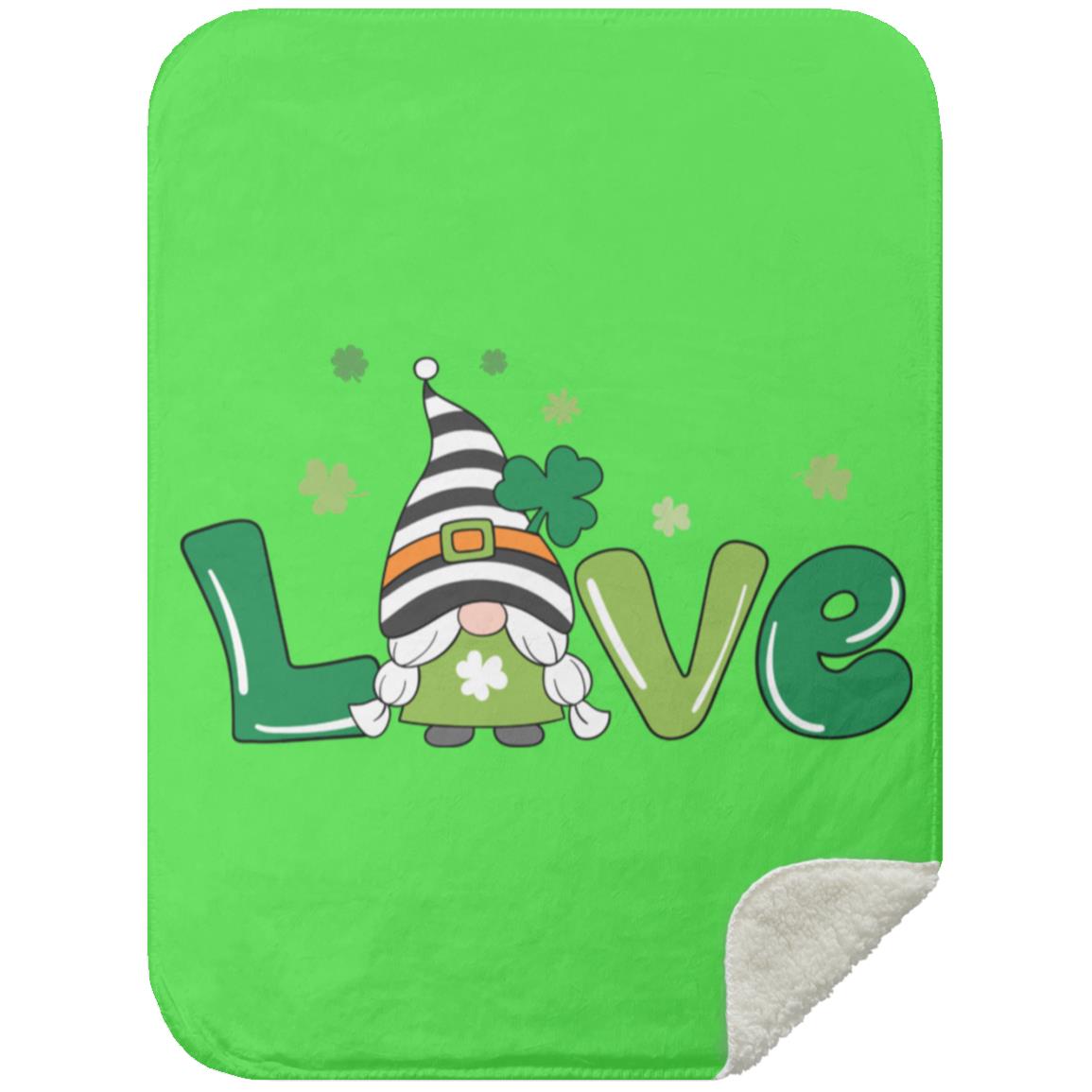 clover love gnome MSHS Premium Sherpa Blanket 30x40