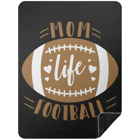 Football My Life BSHL Premium Black Sherpa Blanket 60x80