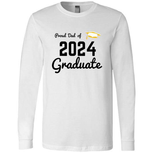 Proud Dad -- Graduate 2024 -- Men's Jersey LS T-Shirt