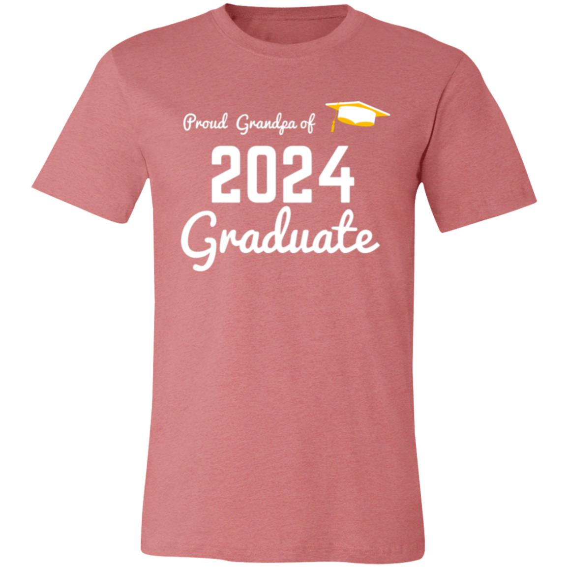 Proud Grandpa -- Graduate 2024 -- Unisex Jersey Short-Sleeve T-Shirt