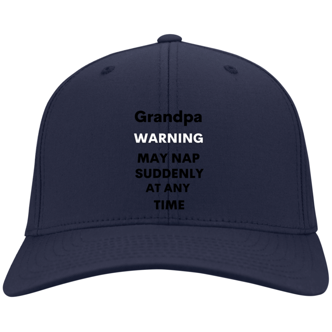 Grandpa naps black C813 Embroidered Flex Fit Twill Baseball Cap