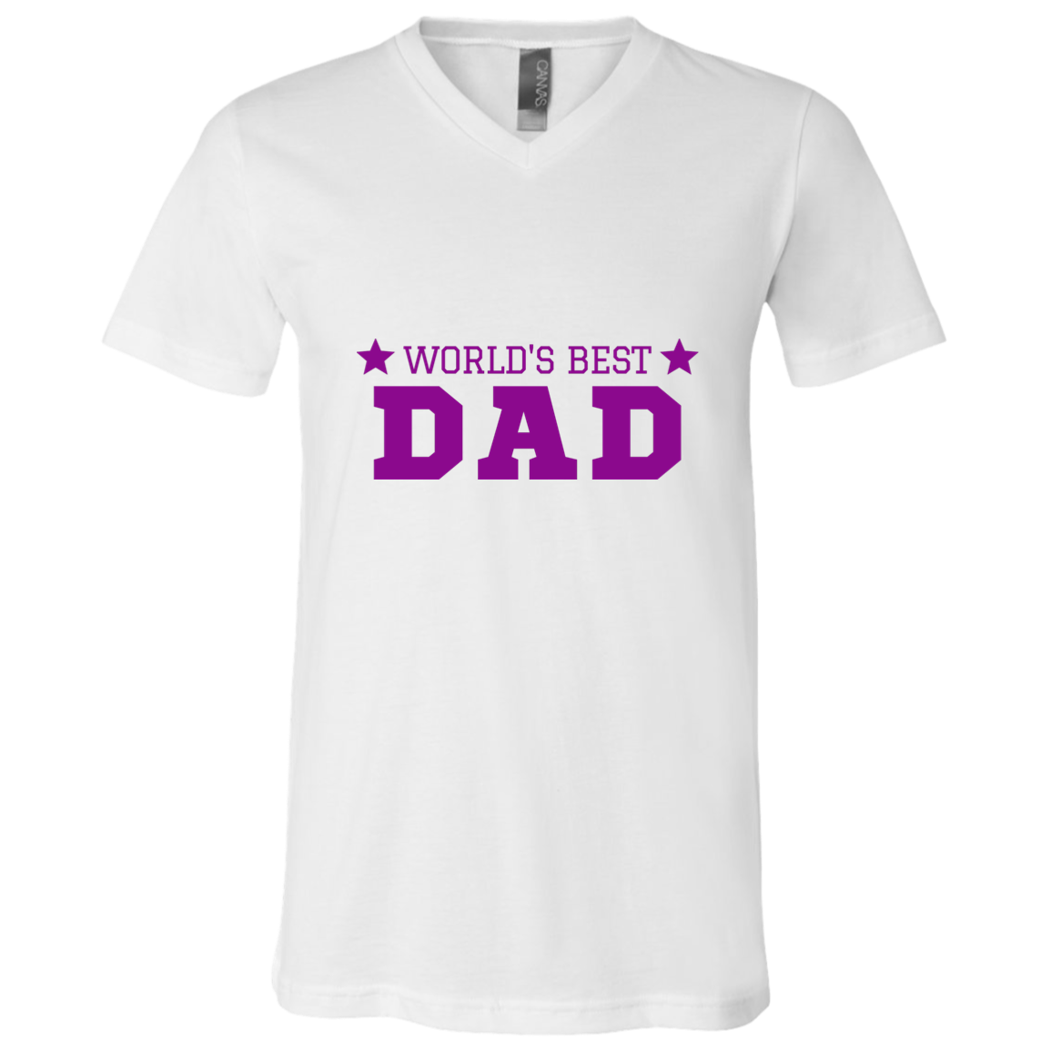 World's Best Dad -- Unisex Jersey SS V-Neck T-Shirt