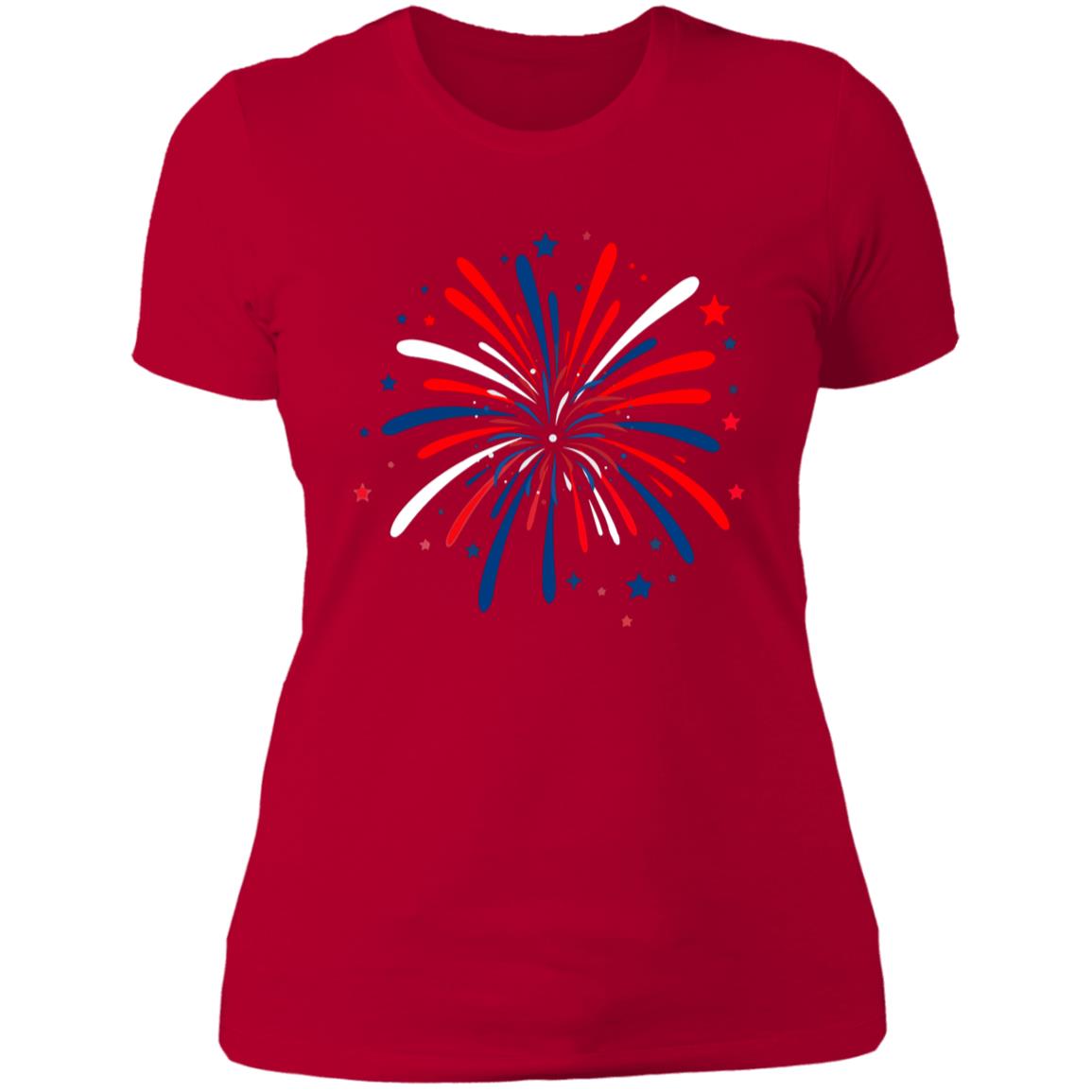 4th of July Firework NL3900 Ladies' Boyfriend T-Shirt