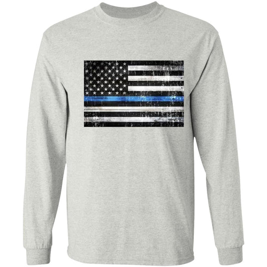 American Flag -- Police -- LS T-Shirt 5.3 oz.