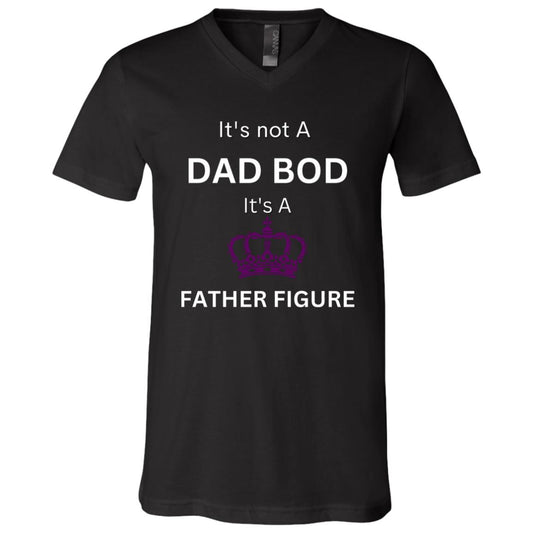 DAD BOD whitepurple -- Unisex Jersey SS V-Neck T-Shirt