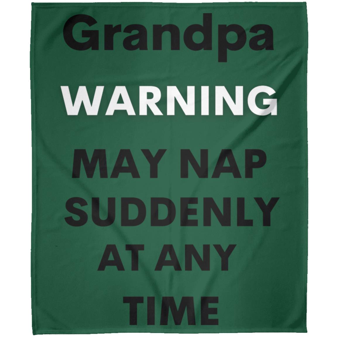 Grandpa naps black FLM Arctic Fleece Blanket 50x60