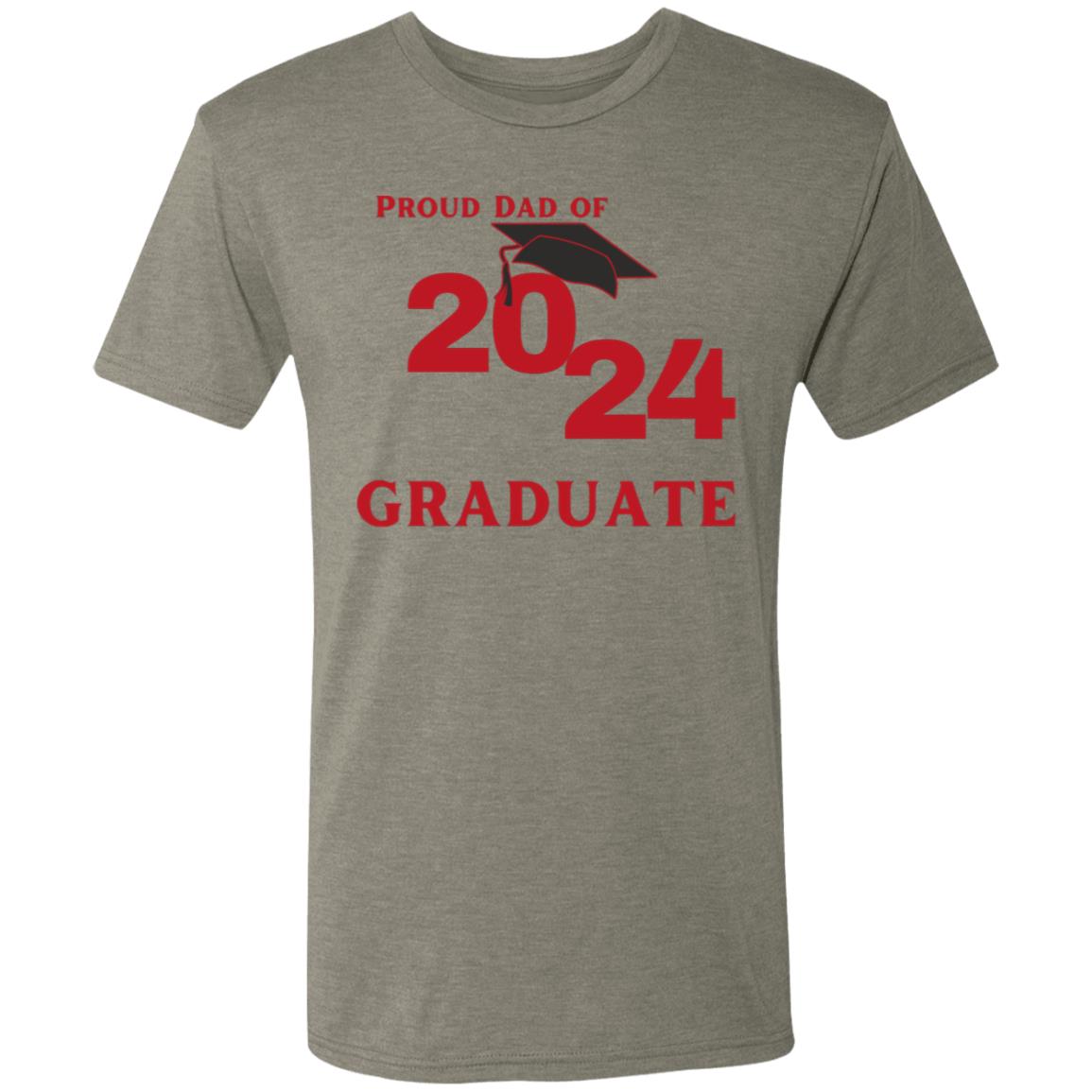 Proud Dad graduate 2024 -- Men's Tri-blend T-Shirt