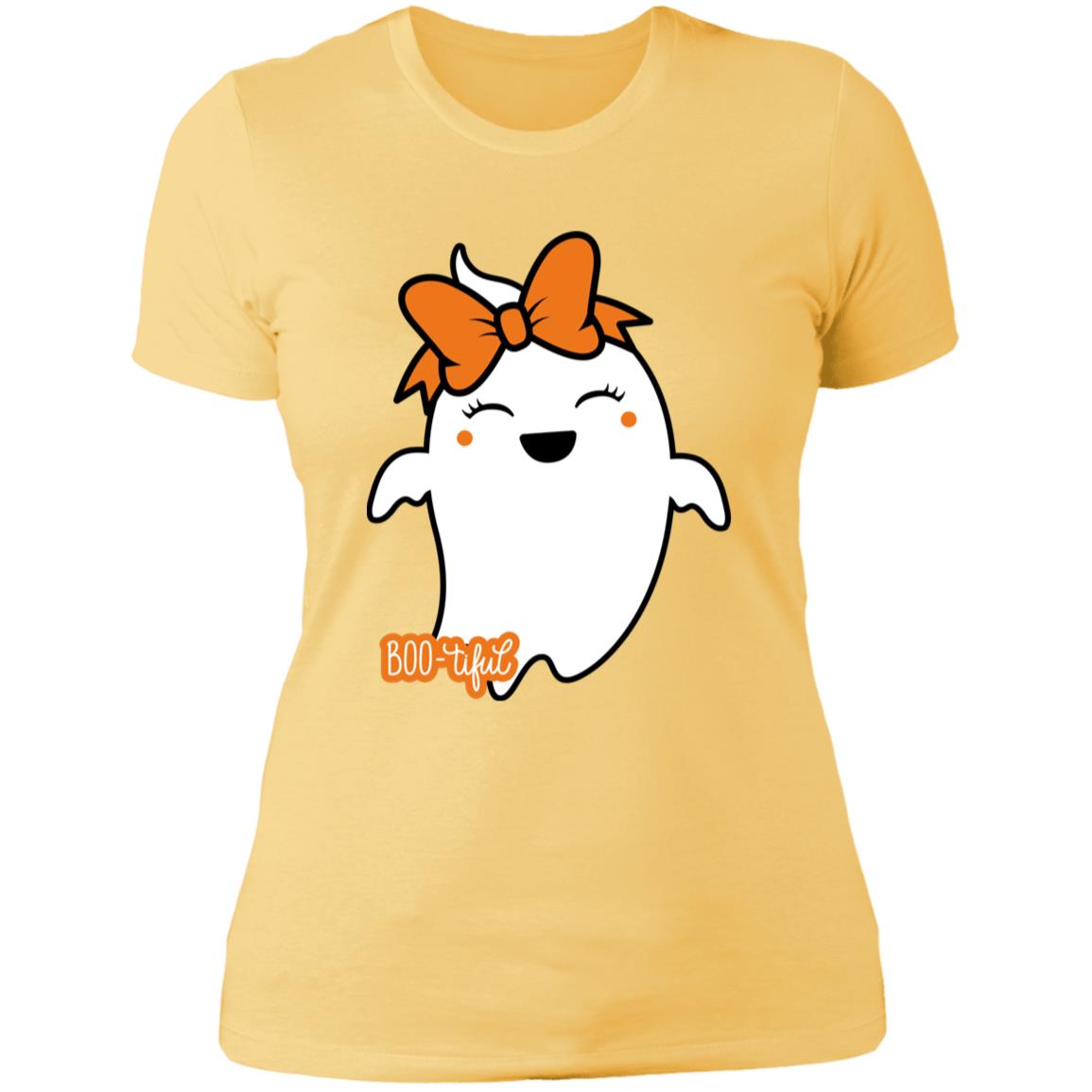 Boo-tiful Ghost with Bow NL3900 Ladies' Boyfriend T-Shirt