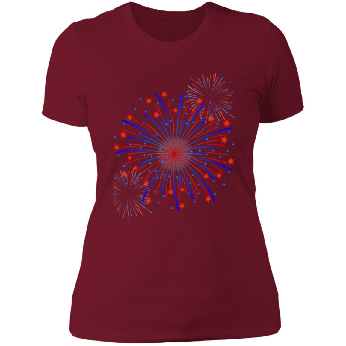 4th of July Fireworks -- Ladies' Boyfriend T-Shirt