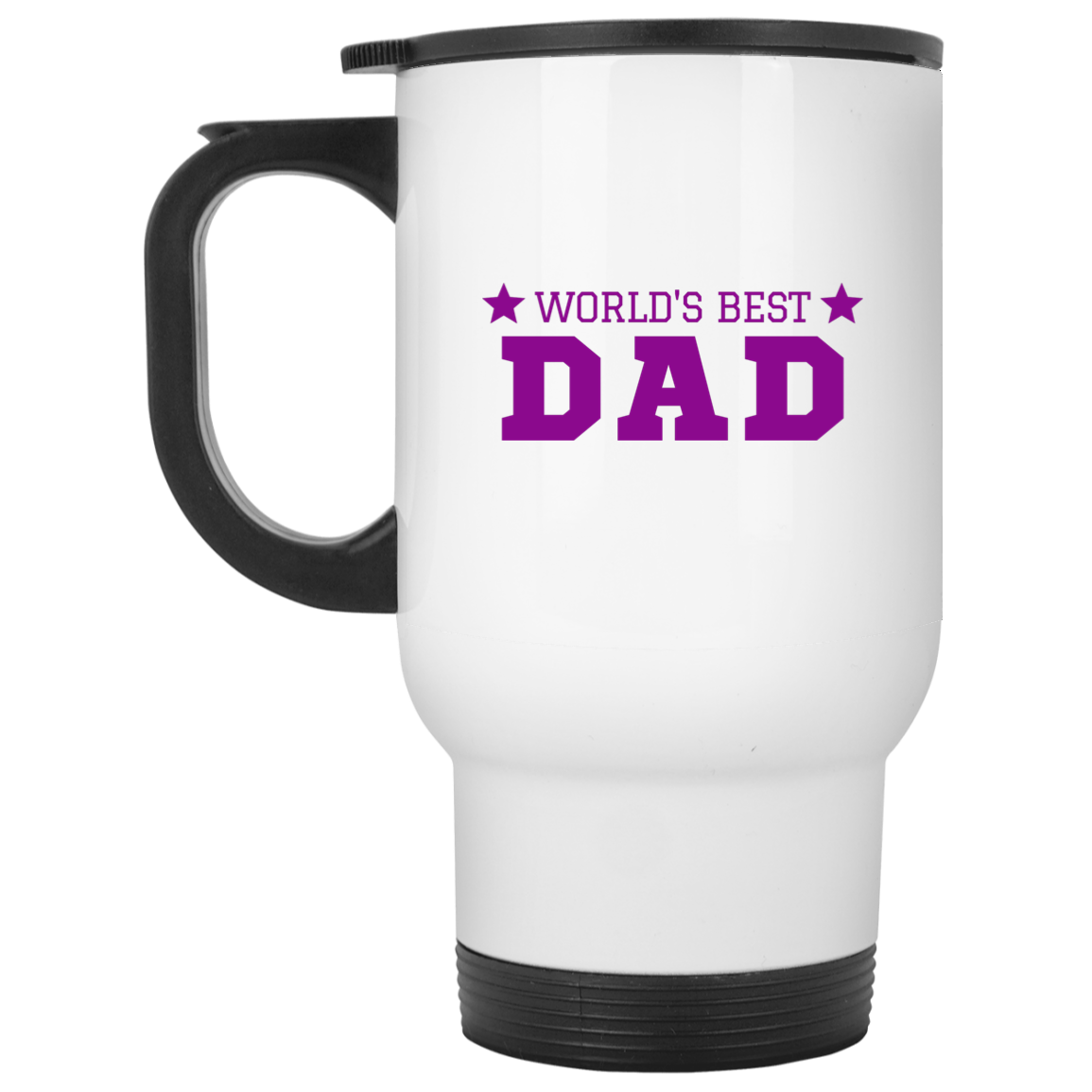 World's Best Dad -- White Travel Mug