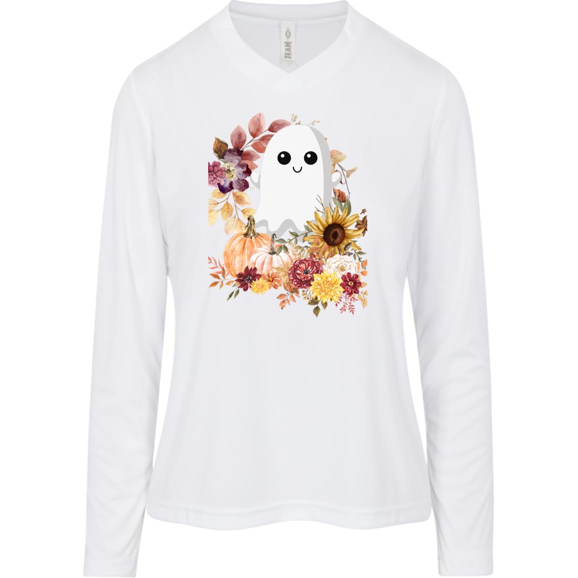 Fall Ghost -- Team 365 Women's Zone Long Sleeve Tee