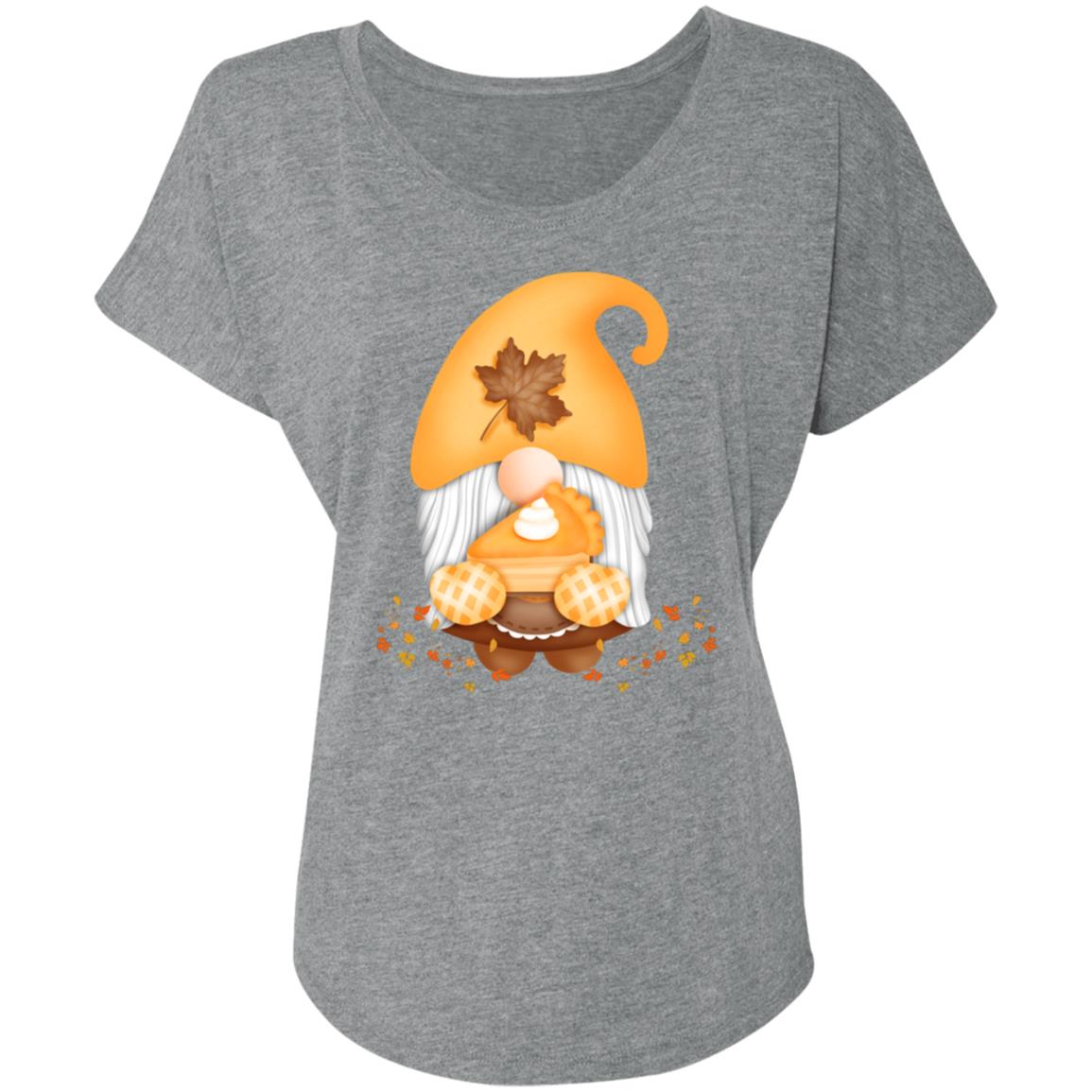 Gnome Pumpkin Pie NL6760 Ladies' Triblend Dolman Sleeve