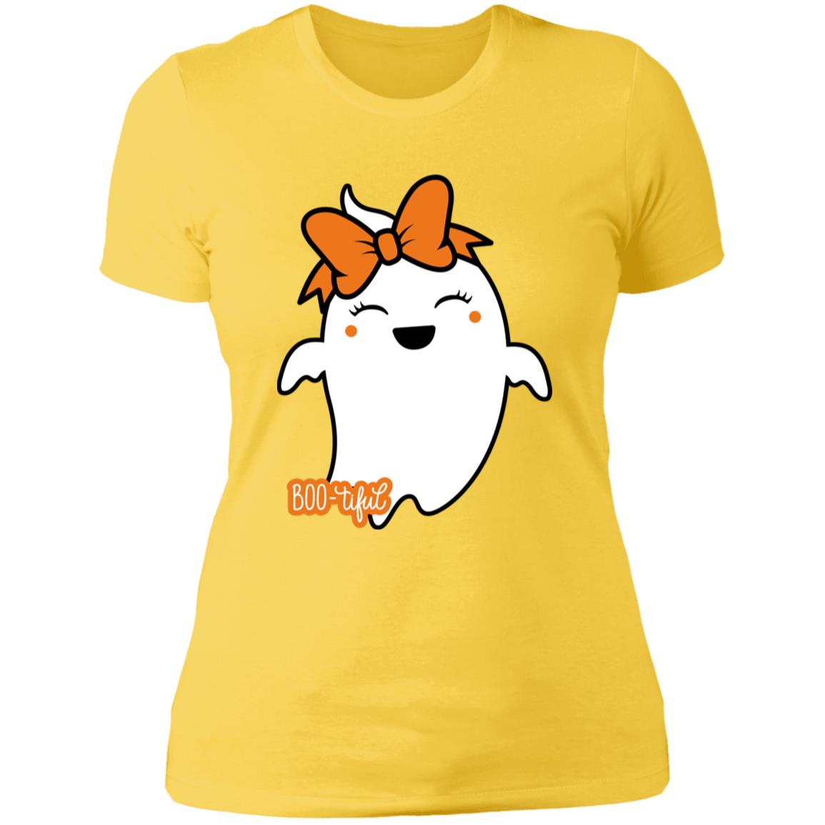 Boo-tiful Ghost with Bow NL3900 Ladies' Boyfriend T-Shirt