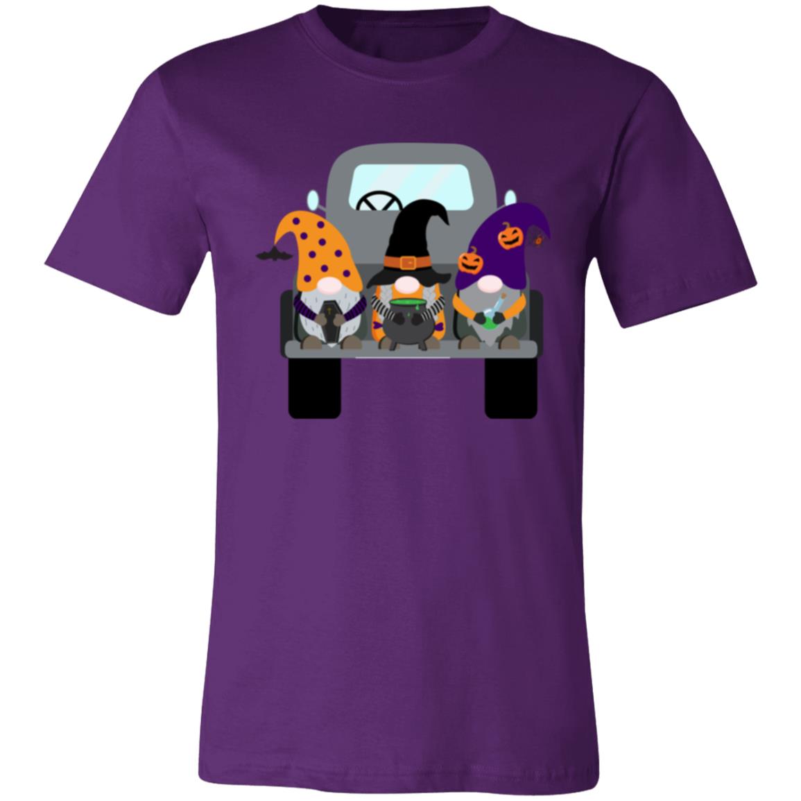 Halloween Gnomes in a Truck 3001C Unisex Jersey Short-Sleeve T-Shirt