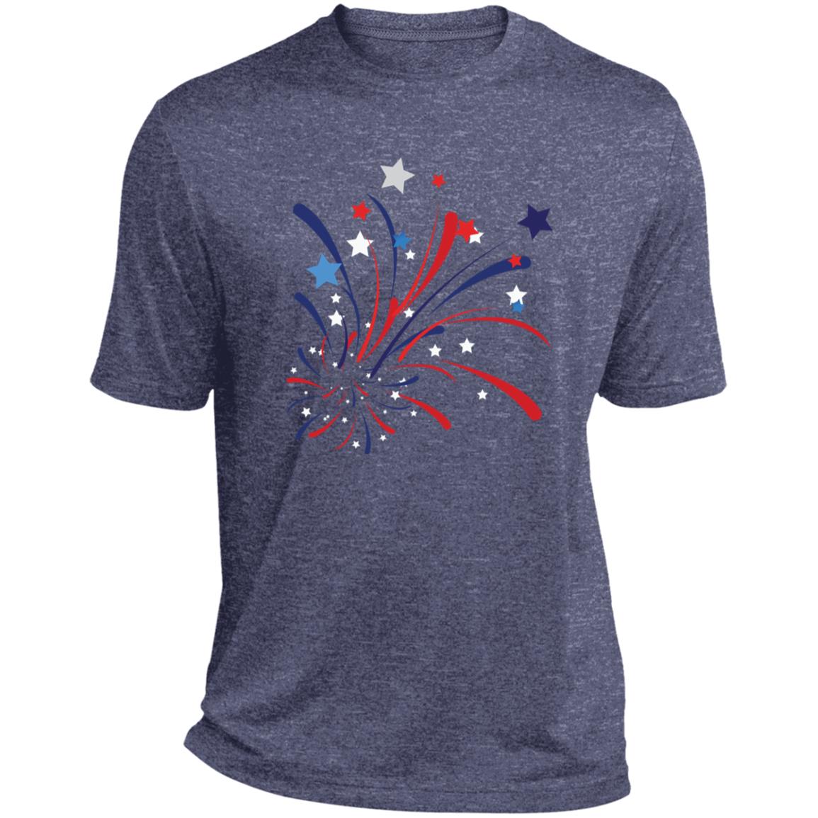 4th of July Firework -- CLOSEOUT -- Heather Performance Tee