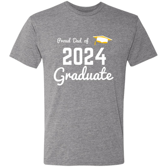 Proud Dad -- Graduate 2024 -- Men's Tri-blend T-Shirt