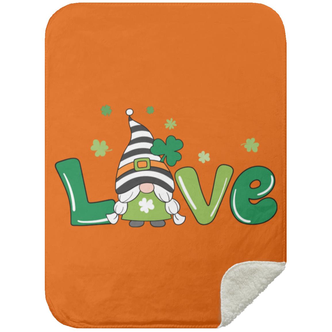 clover love gnome MSHS Premium Sherpa Blanket 30x40