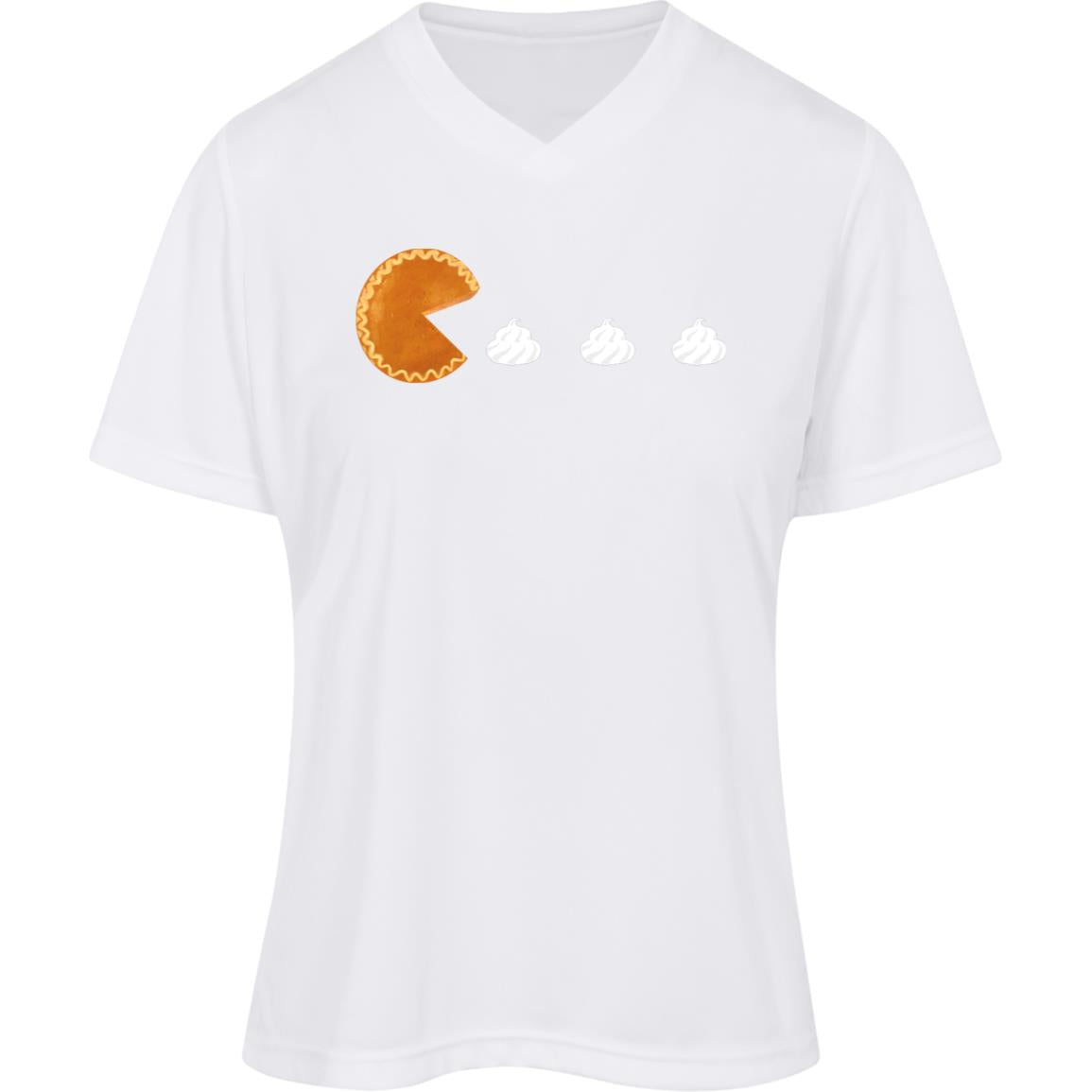 Pumpkin Pac Man -- Team 365 Womens Zone Tee