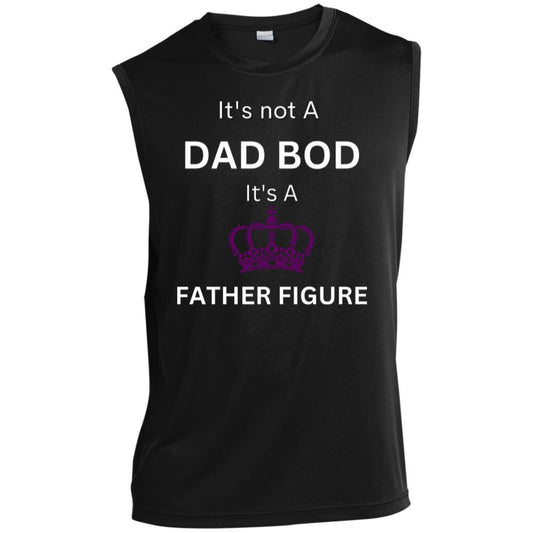 DAD BOD whitepurple CLOSEOUT -- Men’s Sleeveless Performance Tee