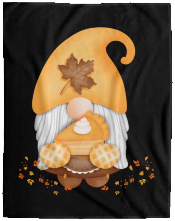 Gnome Pumpkin Pie VPL Cozy Plush Fleece Blanket - 60x80