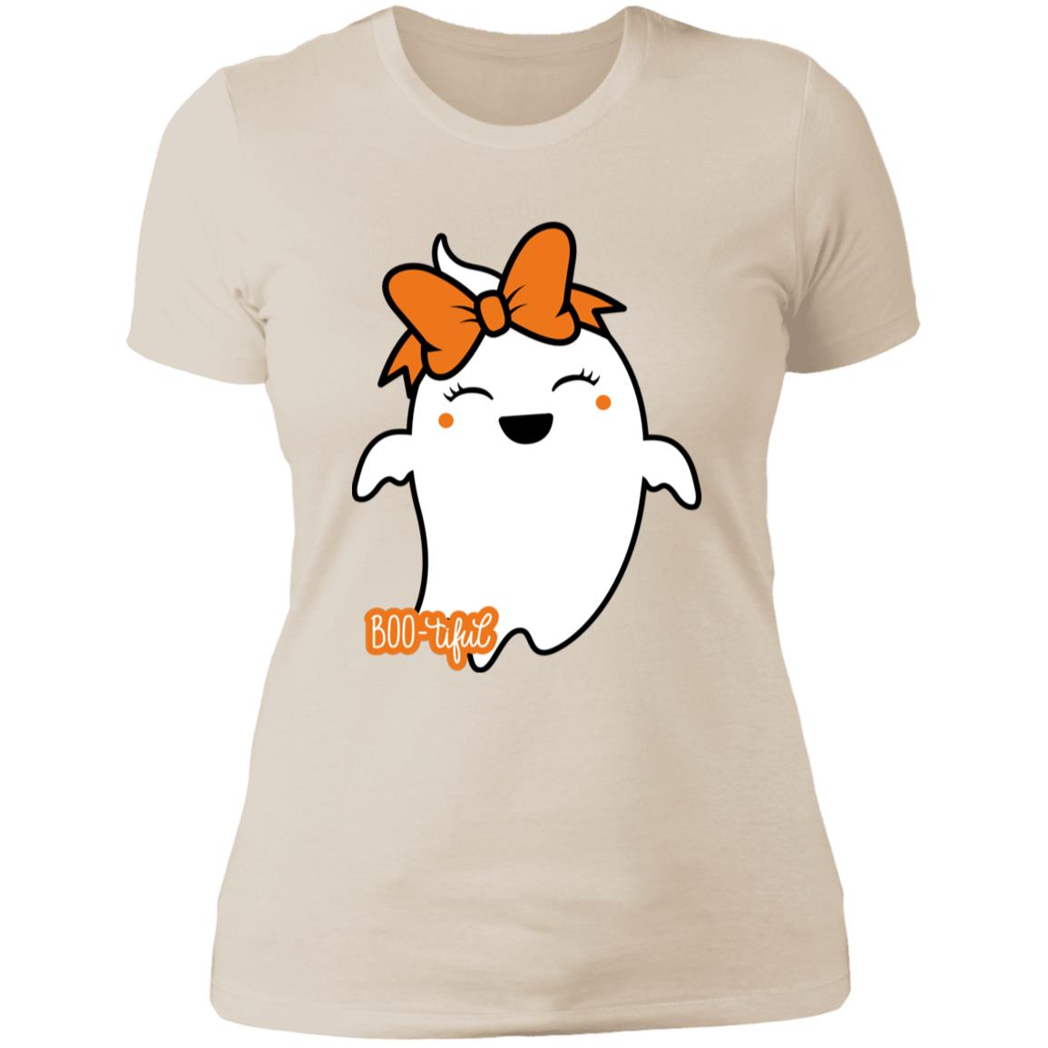 Boo-tiful Ghost with Bow NL3900 Ladies' Boyfriend T-Shirt