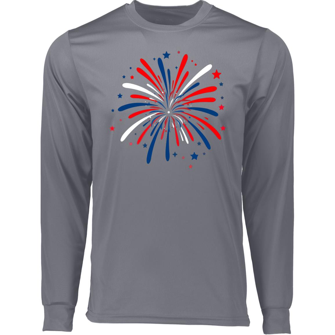 4th of July Firework CLOSEOUT - 788 Long Sleeve Moisture-Wicking Tee