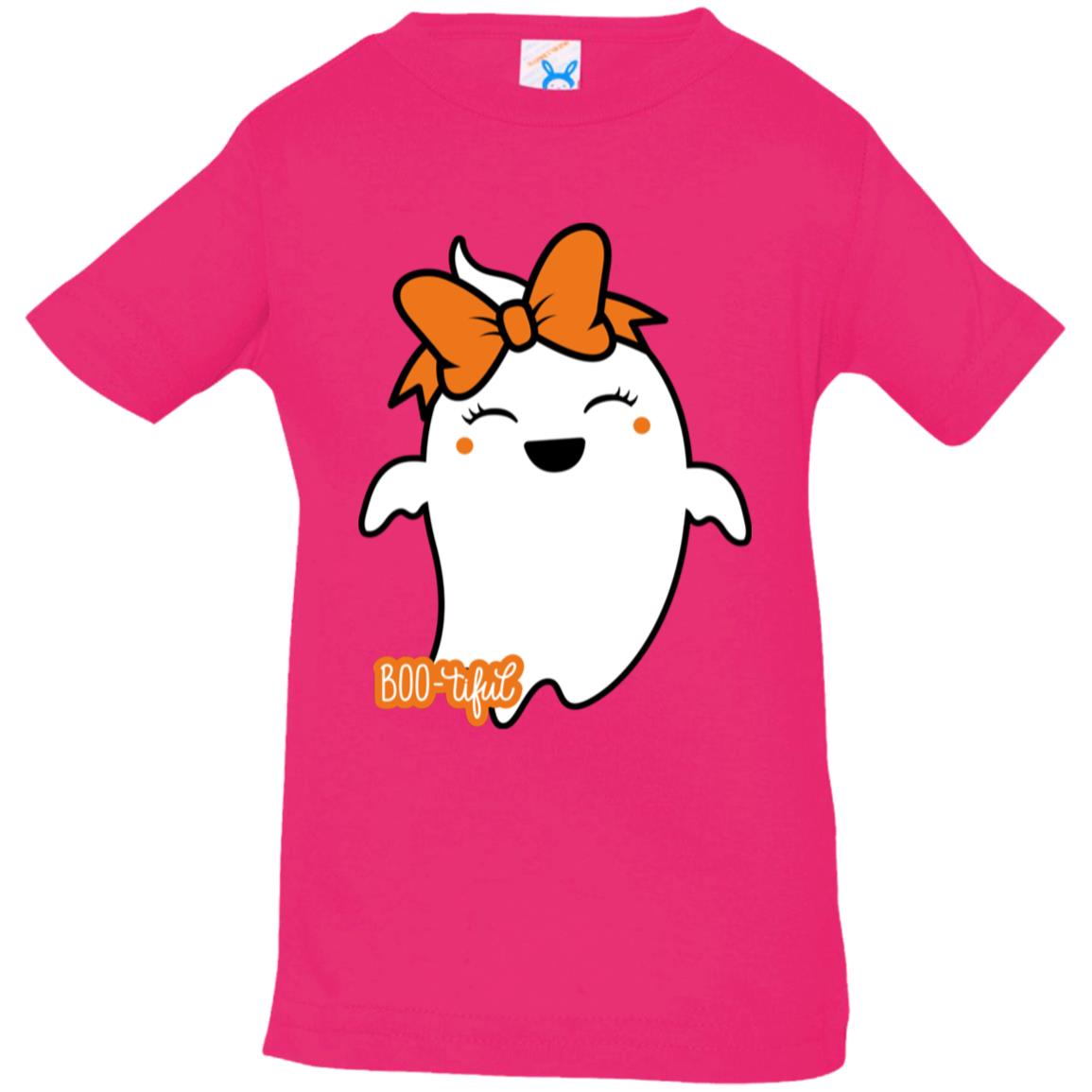 Boo-tiful Ghost with Bow 3322 Infant Jersey T-Shirt