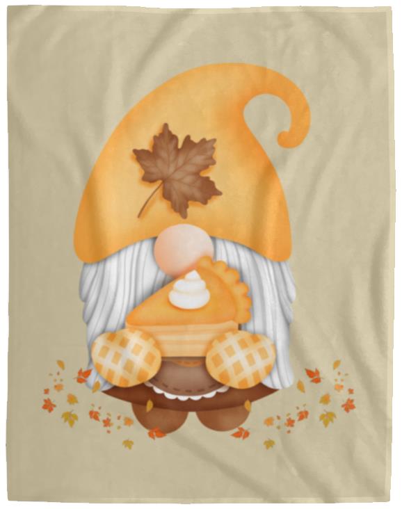 Gnome Pumpkin Pie VPL Cozy Plush Fleece Blanket - 60x80