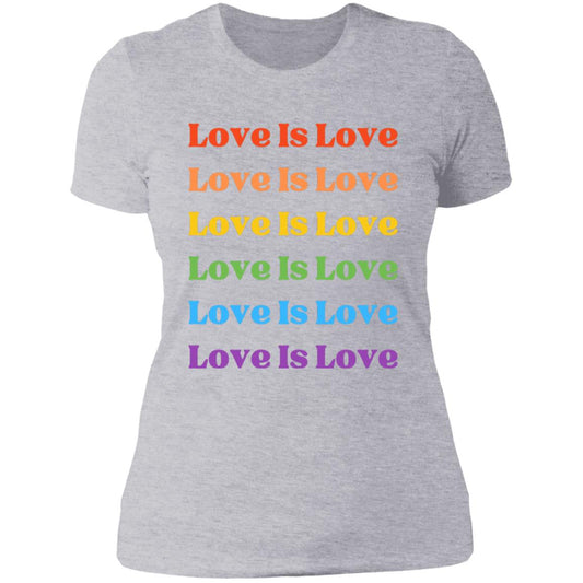 Love Is Love rainbow NL3900 Ladies' Boyfriend T-Shirt