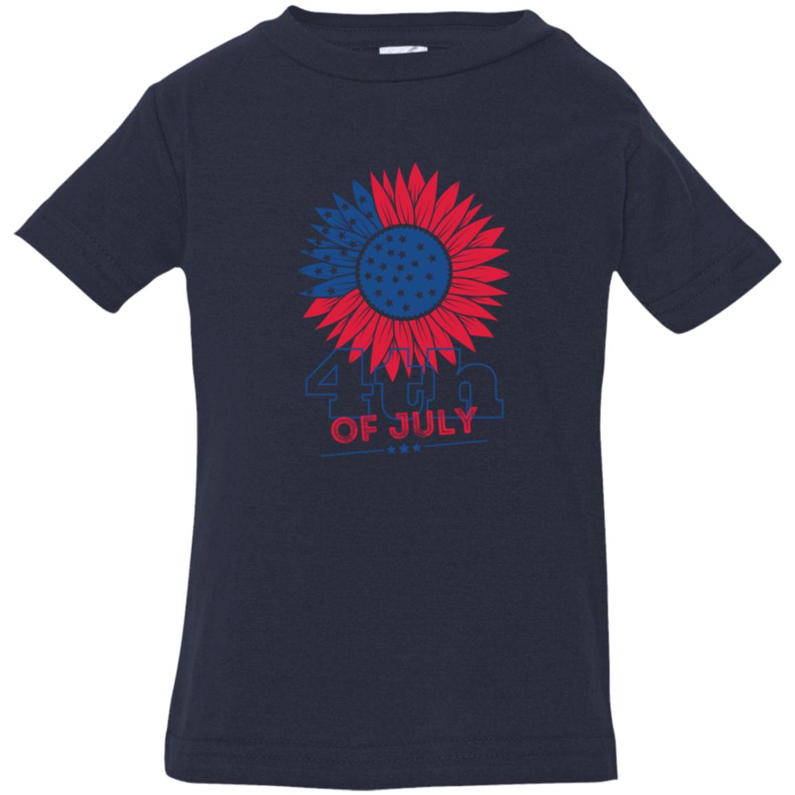 4th of July Sunflower -- Infant Jersey T-Shirt