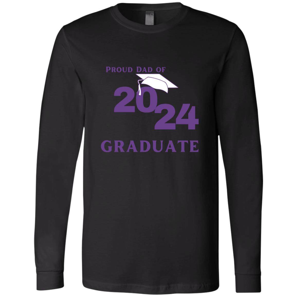 Proud Dad -- Graduate 2024 -- Men's Jersey LS T-Shirt