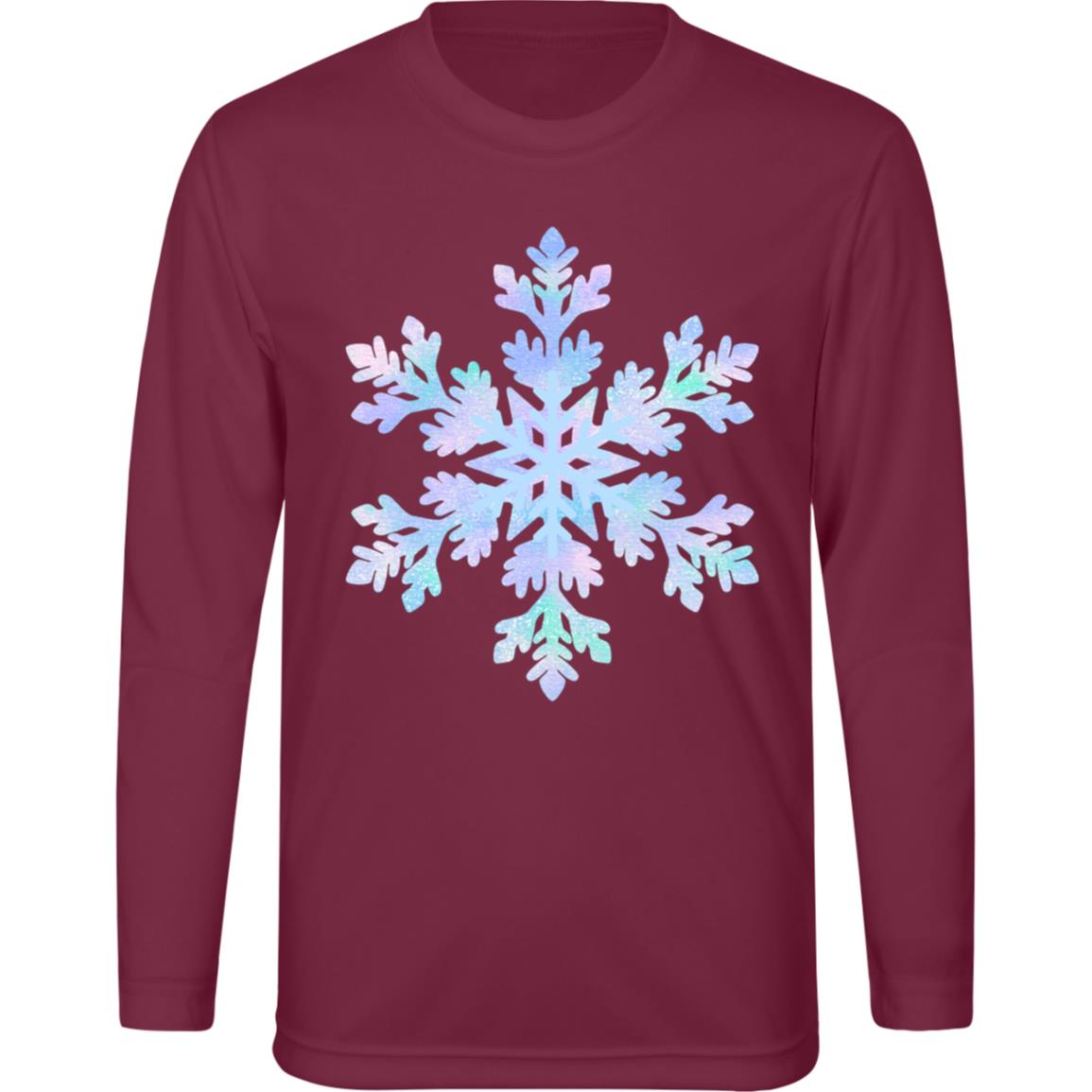 Snowflake blue and purple -- Kids Zone Long Sleeve Tee