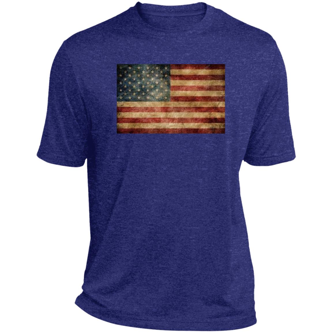 American Flag -- CLOSEOUT -- Heather Performance Tee