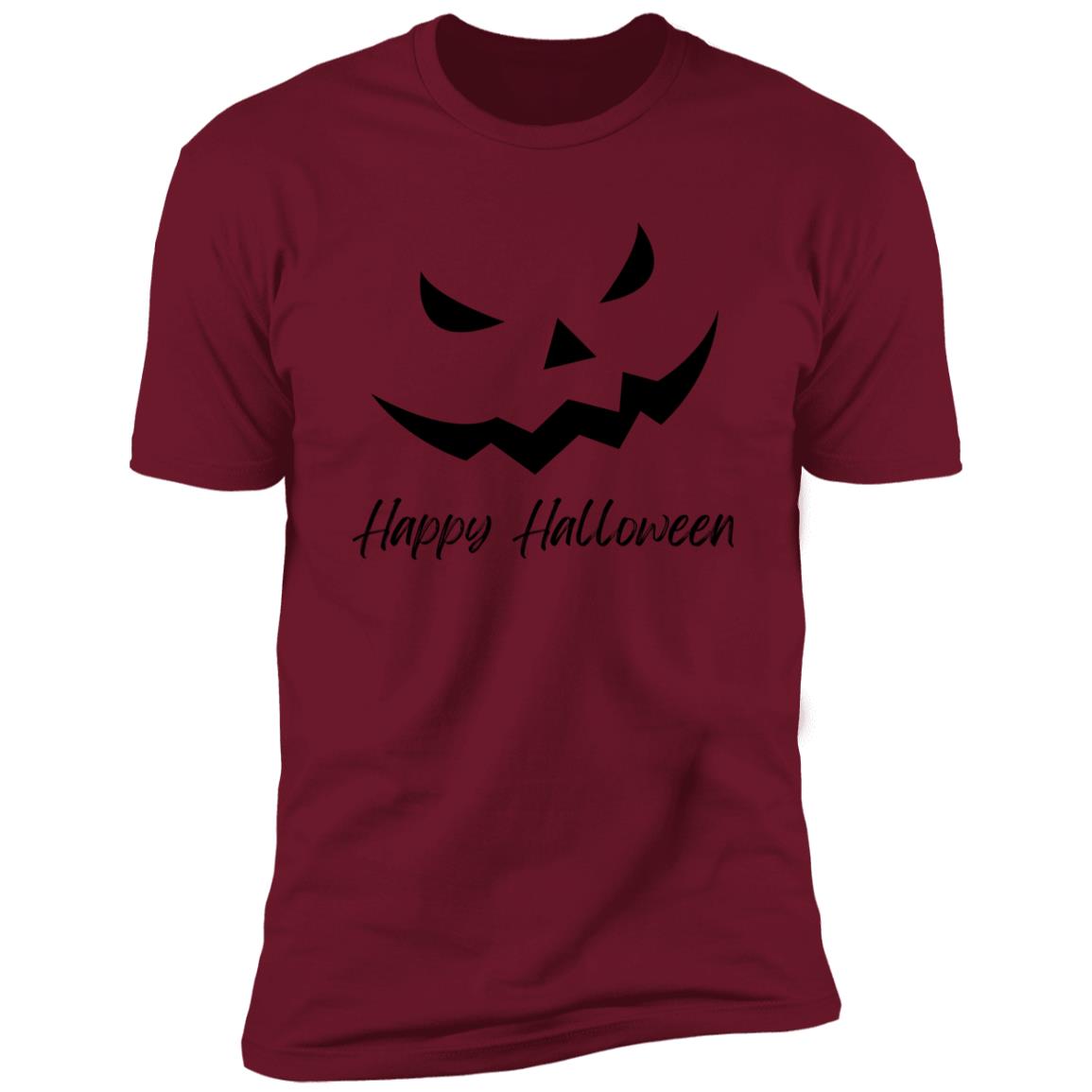 Scary Jack O Lantern Face --  Premium Short Sleeve T-Shirt