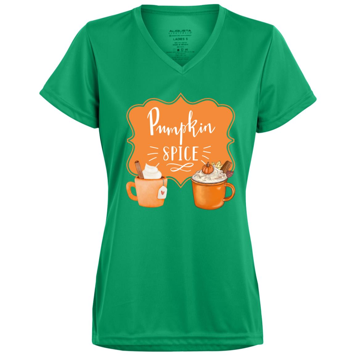 Pumpkin Spice Latte Orange -- CLOSEOUT -- Ladies’ Moisture-Wicking V-Neck Tee