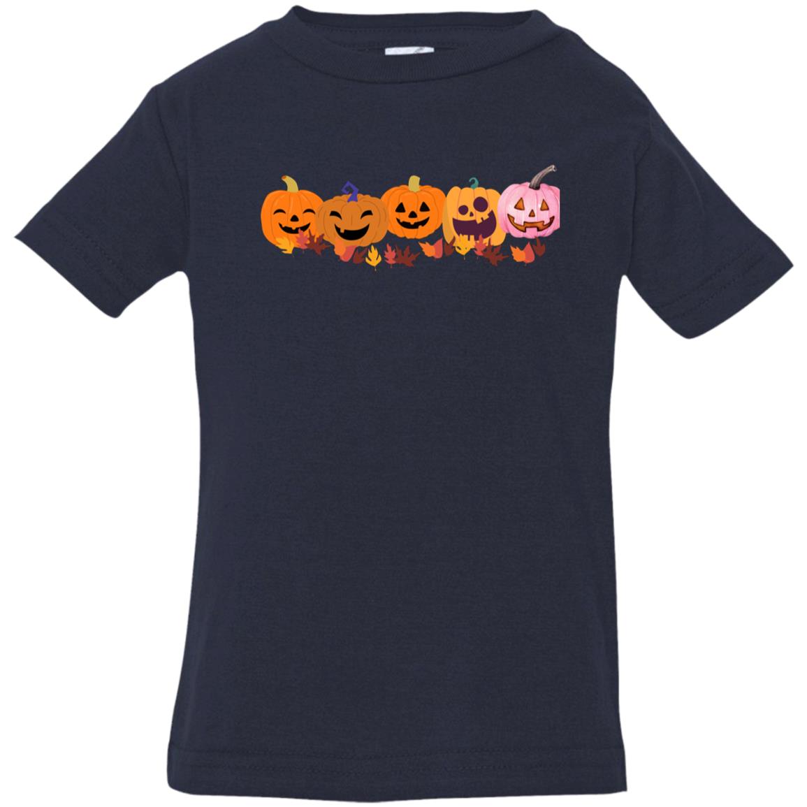 Jack 0 Lanterns in a Row -- Infant Jersey T-Shirt