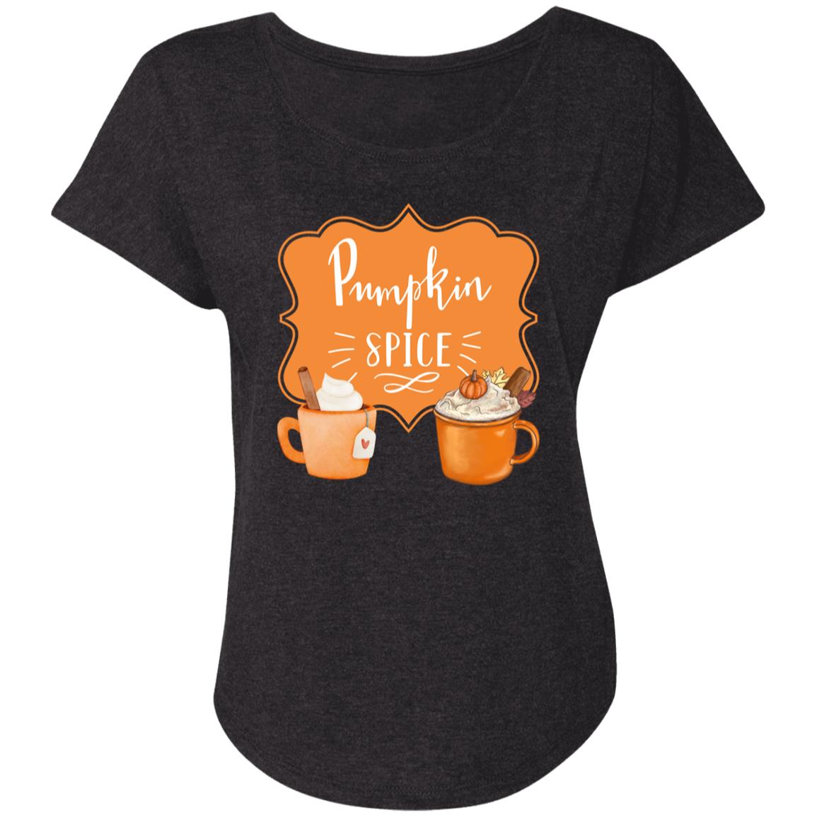 Pumpkin Spice Latte Orange -- Ladies' Triblend Dolman Sleeve