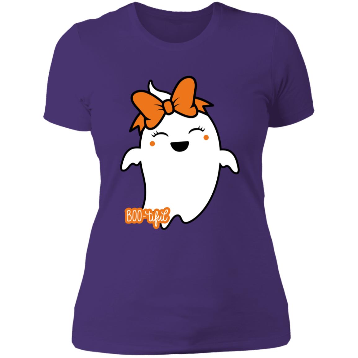 Boo-tiful Ghost with Bow NL3900 Ladies' Boyfriend T-Shirt