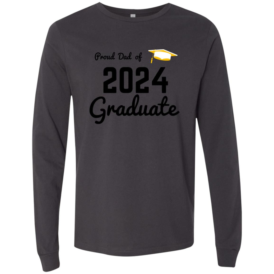 Proud Dad -- Graduate 2024 -- Men's Jersey LS T-Shirt