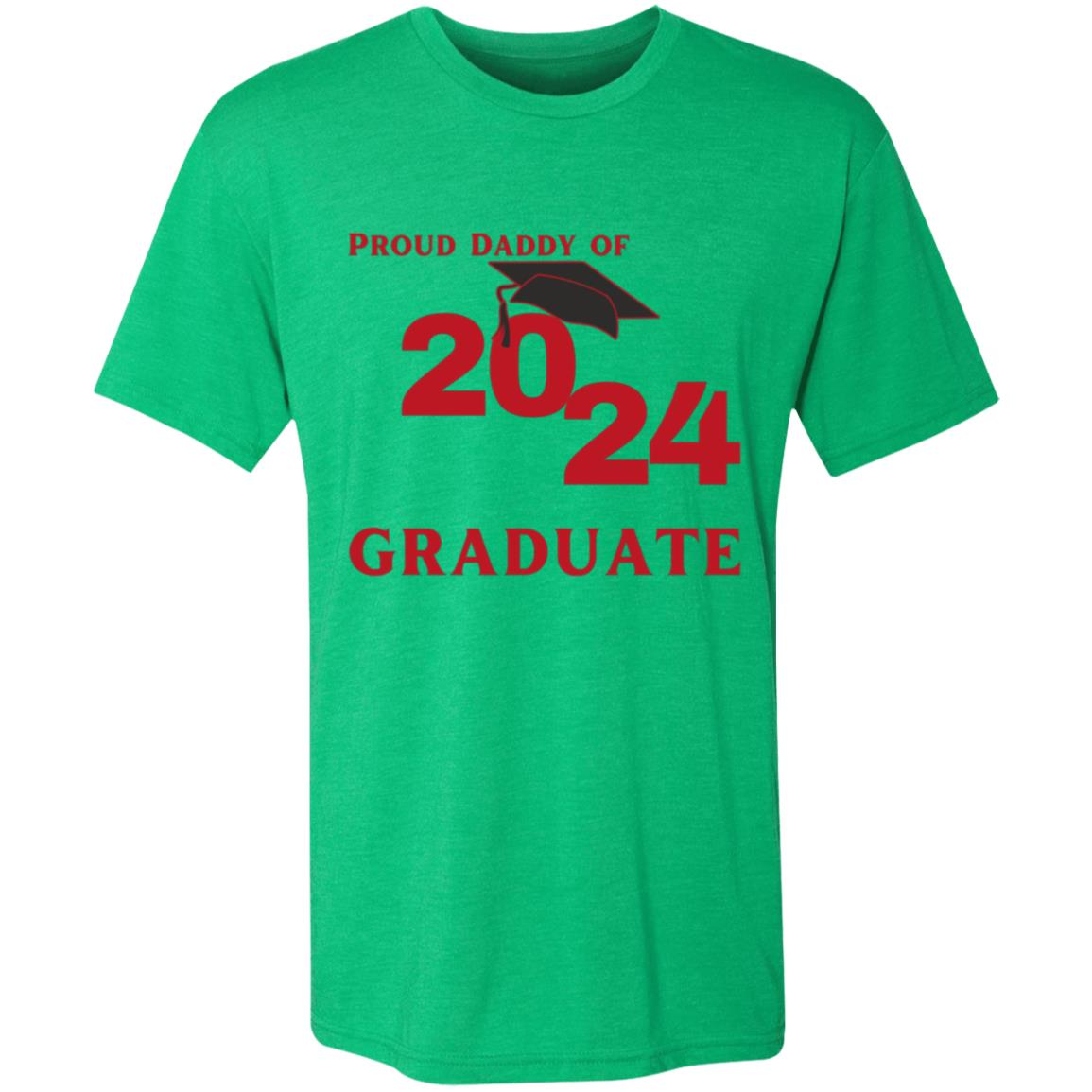 Proud Daddy -- 2024 Graduate -- Men's Triblend T-Shirt