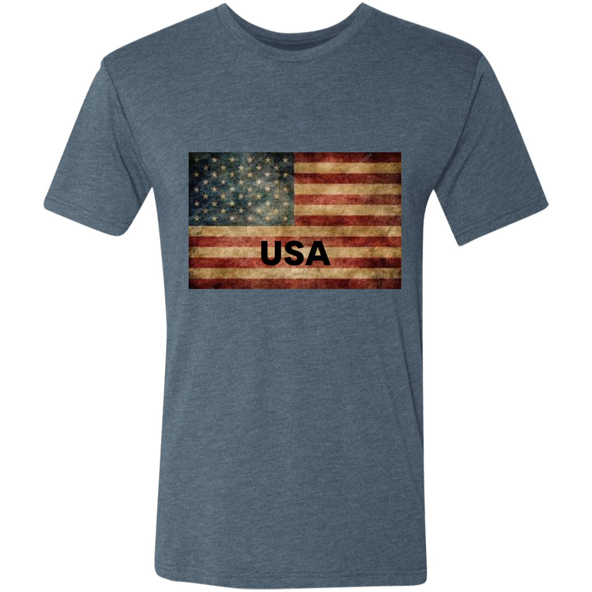 American Flag -- Men's Triblend T-Shirt